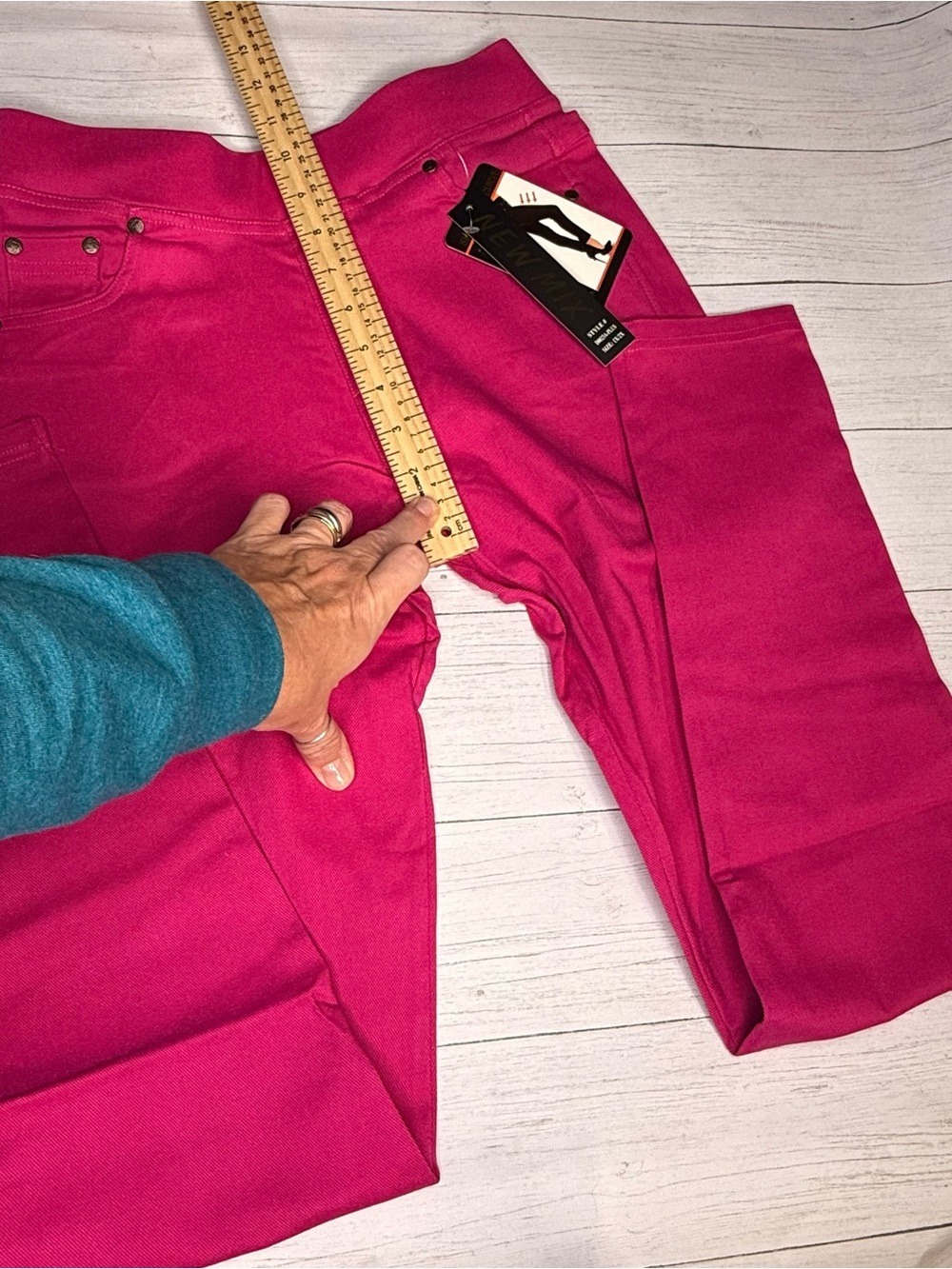 New Mix Pink Ponte Pants Comfort Control Pull On 1X, 8-10 NWT - Picture 5 of 8